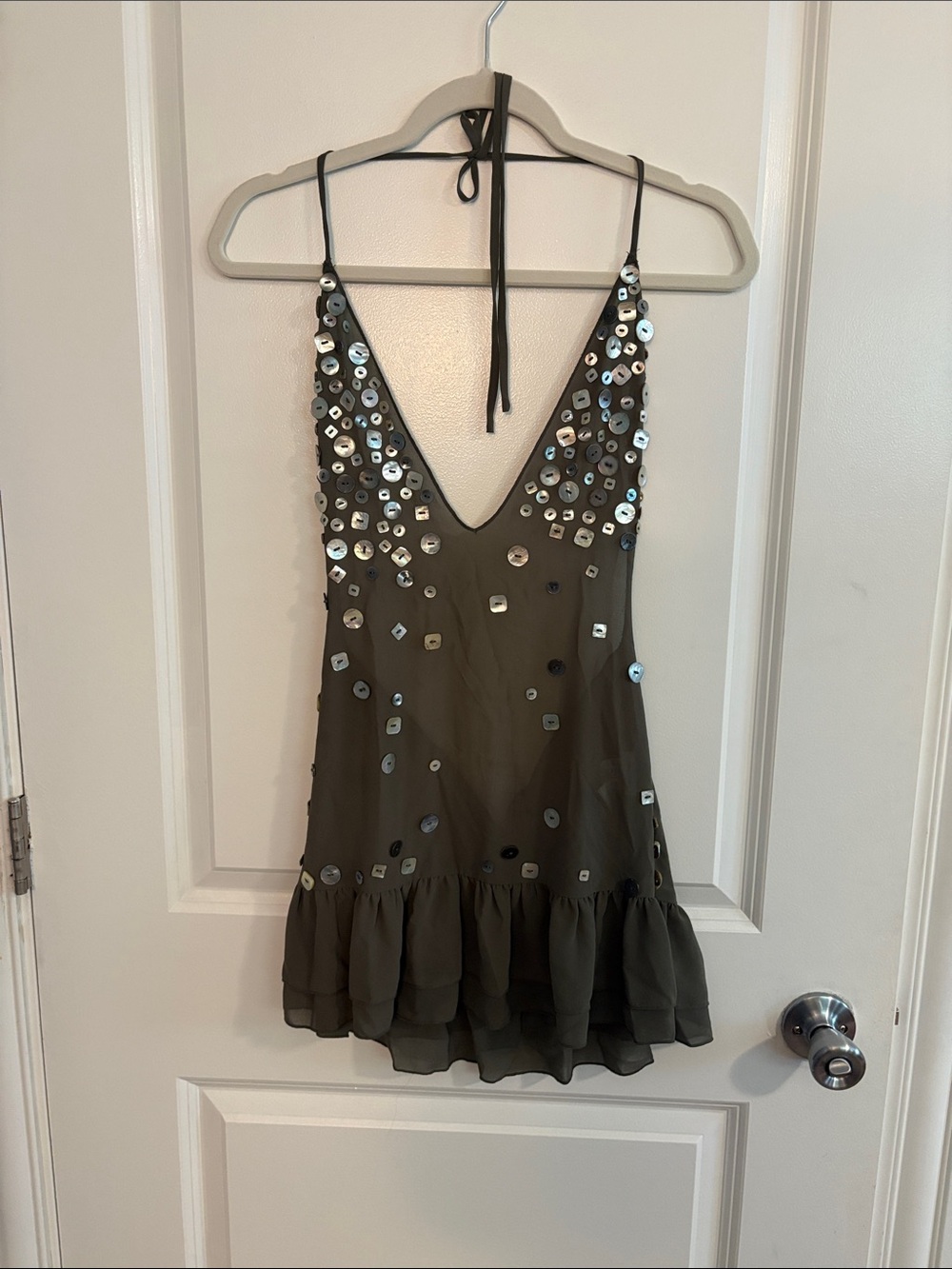 Jaded London Button Me Up Mini Dress
